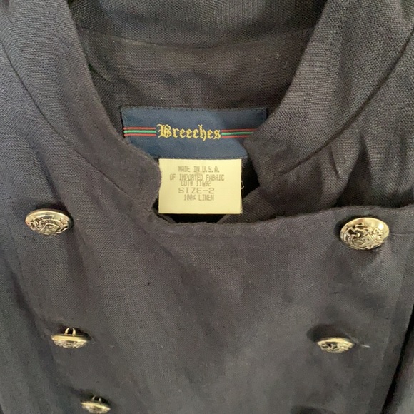 BREECHES Vintage Military Coat Dress Size 2 - Picture 2 of 5